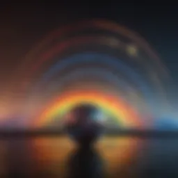 Illustration of the electromagnetic spectrum highlighting telecom wavelengths