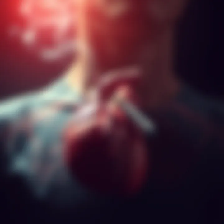 A visual representation of cardiovascular complications in diabetics who smoke
