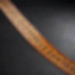 Precision waist measurement tape laid out on a flat surface