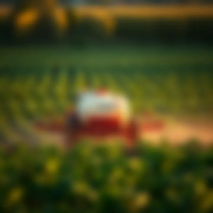 Glyphosate Application in Agriculture Field application of glyphosate in agriculture demonstrating its usage