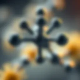 Molecular structure of glyphosate showcasing its chemical composition