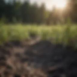 A vibrant field demonstrating the use of biochar in sustainable agriculture.