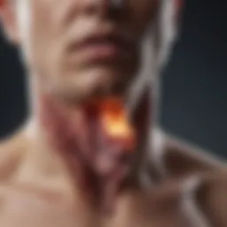 Illustration of airway inflammation in severe asthma