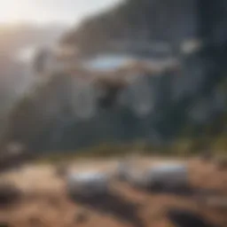 Drone delivering medical supplies to a remote location