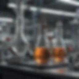 A dynamic laboratory setup showcasing advanced synthetic chemistry equipment