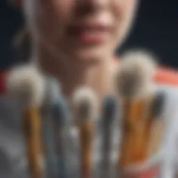 Detailed view of tuft toothbrush bristles showcasing their unique arrangement