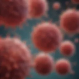 Microscopic view of AML cells highlighting their unique morphology