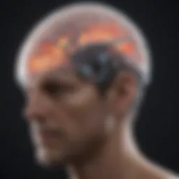 Illustration of brain scan technology