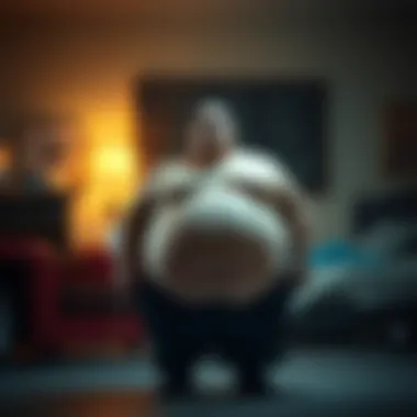 Illustration of psychological factors influencing obesity