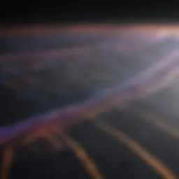 Schematic representation of electric field lines