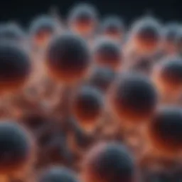 Visual representation of melanoma cells under a microscope