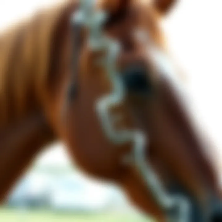 Decoding Equine DNA A close-up of a horse's DNA strand, representing genetic analysis