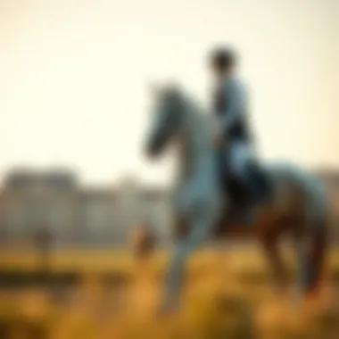 Harmony Between Horse and Rider A serene equestrian scene with a horse and rider in harmony