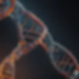 Illustration of DNA structure and double helix