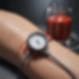 Diagram illustrating blood pressure measurement techniques