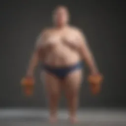 A graphical representation of obesity-related health risks.