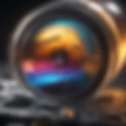 Illustration of polarized light passing through a specimen