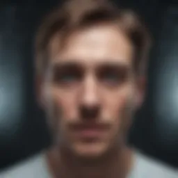 Visual representation of hallucinations experienced by individuals with schizophrenia.