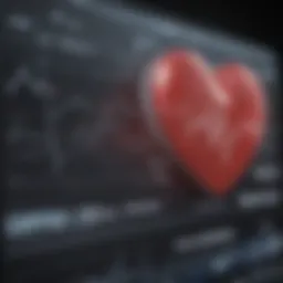 A close-up of a modern preventive heart monitor displaying real-time data.
