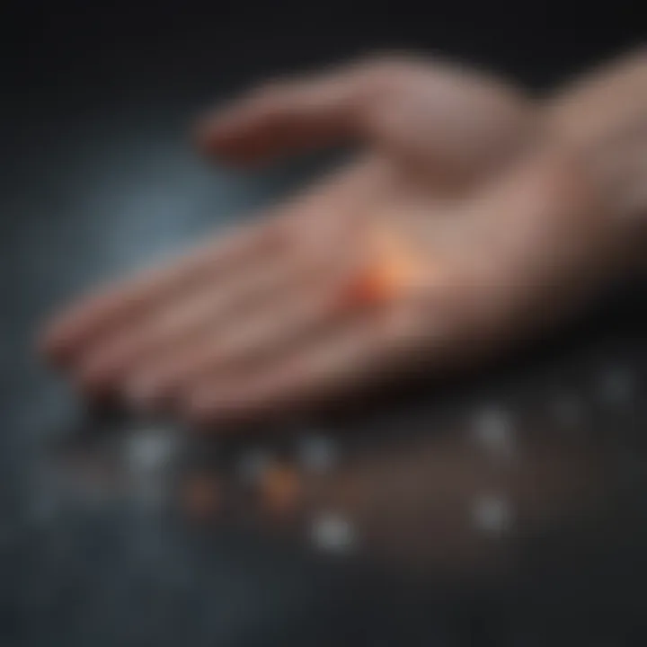 Diagram illustrating assessment tools for evaluating rheumatoid arthritis pain.