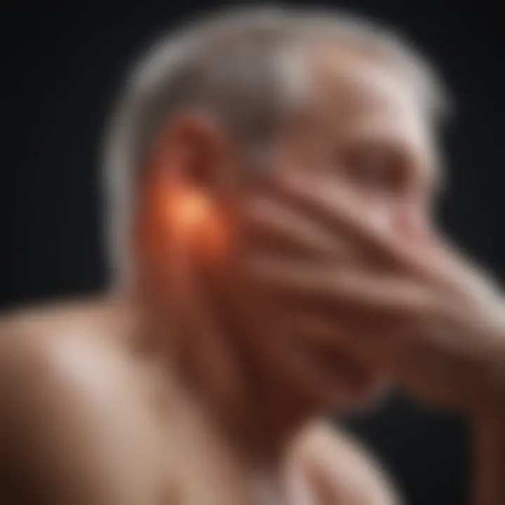 Illustration depicting the physiological aspects of rheumatoid arthritis pain.