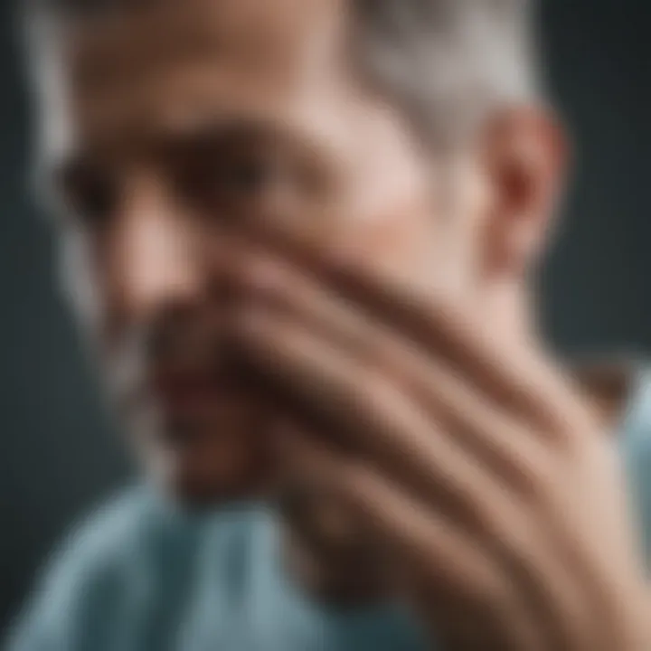 Graphic representation of the psychological impact of rheumatoid arthritis pain.