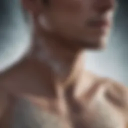 Illustration showing the effects of silica dust on lung health