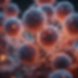 A visual representation of lung cancer cells under a microscope