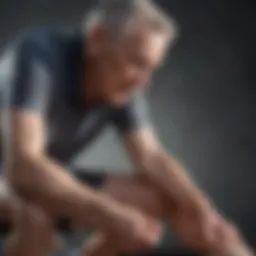 Elderly individual experiencing muscle cramps