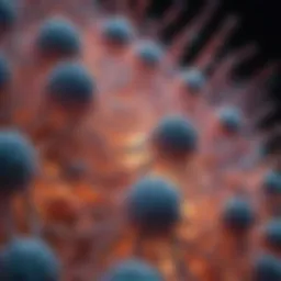 Microscopic view of cellular structures