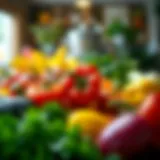 Vibrant assortment of very low calorie vegetables