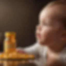 Infant receiving vitamin D supplement