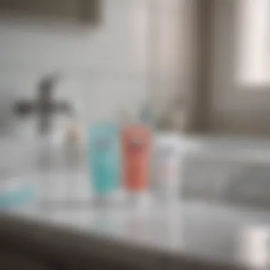 Selection of Whitening Toothpastes Variety of whitening toothpaste tubes on a bathroom counter